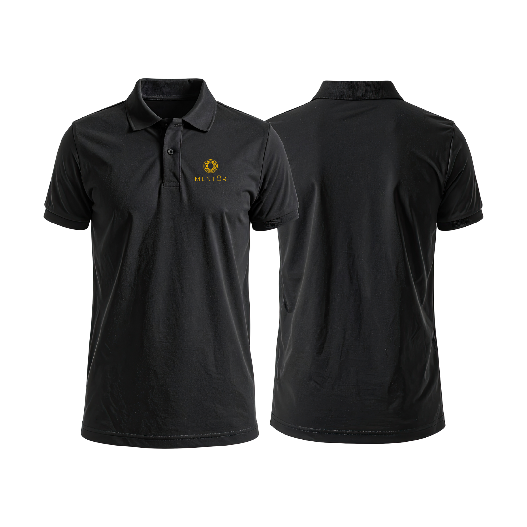 Camiseta Polo Negra Mentor